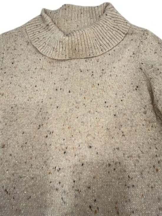 Charter Club Petite Tan Gold Cowl Neck Sweater - EUC - Picture 3 of 4